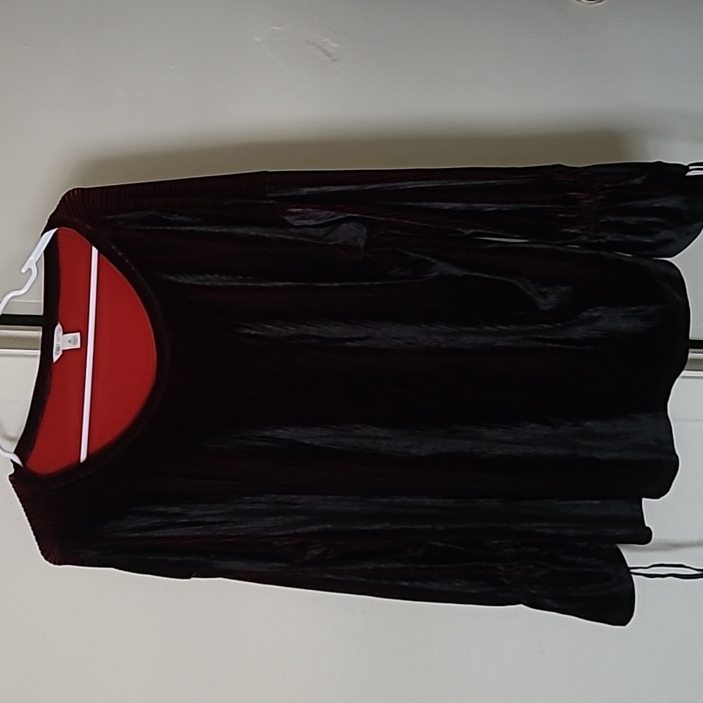 Cato velvet long sleeves crew neck blouse top